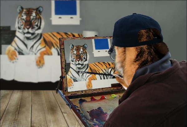 Creation of Tiger Art: Step 10